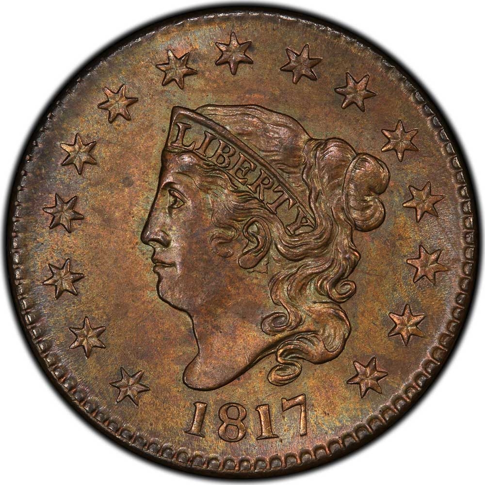 1 Cent 1816-1839, KM# 45, United States of America (USA), 1817: 15 stars