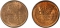 1 Cent 1909-1942, KM# 132, United States of America (USA), 1922: Strong (left) and weak reverse