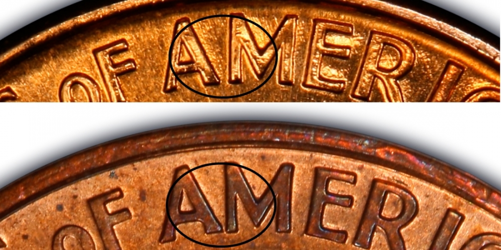 1 Cent 1983-2008, KM# 201b, United States of America (USA), Wide and close AM in AMERICA