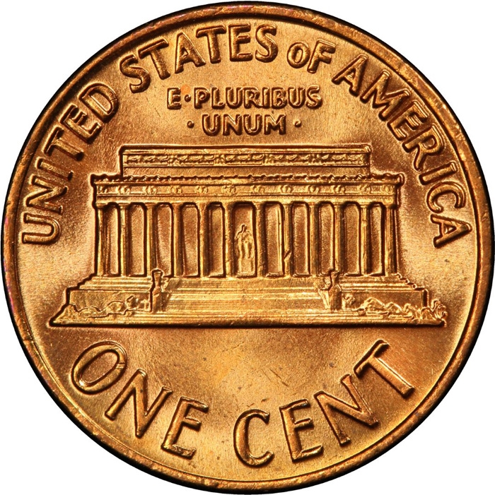 Coin: 1 Cent (Lincoln Memorial) (United States of America(B01a - Lincoln  Cent) WCC:km201b