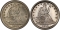 10 Cents 1838-1853, KM# 63, United States of America (USA), 1838: Large Stars (left), Small Stars (right)