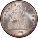 25 Cents 1856-1866, KM# A64.2, United States of America (USA)