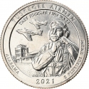 25 Cents 2021, KM# 756, United States of America (USA), America the Beautiful Quarters Program, Alabama, Tuskegee Airmen National Historic Site