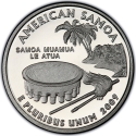 25 Cents 2009, KM# 448a, United States of America (USA), District of Columbia and US Territories Quarters Program, American Samoa