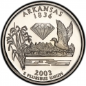 25 Cents 2003, KM# 347a, United States of America (USA), 50 State Quarters Program, Arkansas