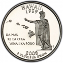 25 Cents 2008, KM# 425a, United States of America (USA), 50 State Quarters Program, Hawaii