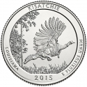 25 Cents 2015, KM# 598, United States of America (USA), America the Beautiful Quarters Program, Louisiana, Kisatchie National Forest