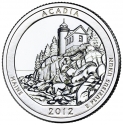 25 Cents 2012, KM# 521, United States of America (USA), America the Beautiful Quarters Program, Maine, Acadia National Park