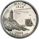 25 Cents 2003, KM# 345a, United States of America (USA), 50 State Quarters Program, Maine