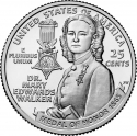 25 Cents 2024, United States of America (USA), American Women Quarters Program, Mary Edwards Walker