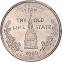 25 Cents 2000, KM# 306, United States of America (USA), 50 State Quarters Program, Maryland