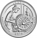 25 Cents 2019, KM# 694, United States of America (USA), America the Beautiful Quarters Program, Massachusetts, Lowell National Historical Park