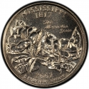 25 Cents 2002, KM# 335, United States of America (USA), 50 State Quarters Program, Mississippi