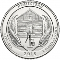 25 Cents 2015, KM# 597, United States of America (USA), America the Beautiful Quarters Program, Nebraska, Homestead National Monument of America