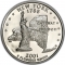 25 Cents 2001, KM# 318a, United States of America (USA), 50 State Quarters Program, New York