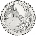 25 Cents 2015, KM# 599, United States of America (USA), America the Beautiful Quarters Program, North Carolina, Blue Ridge Parkway