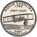 25 Cents 2001, KM# 319a, United States of America (USA), 50 State Quarters Program, North Carolina
