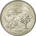 25 Cents 2000, KM# 307, United States of America (USA), 50 State Quarters Program, South Carolina
