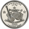 25 Cents 2002, KM# 331a, United States of America (USA), 50 State Quarters Program, Tennessee