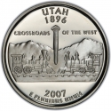 25 Cents 2007, KM# 400a, United States of America (USA), 50 State Quarters Program, Utah