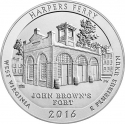 25 Cents 2016, KM# 649, United States of America (USA), America the Beautiful Silver Bullion Coins, West Virginia, Harpers Ferry National Historical Park