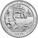 25 Cents 2018, KM# 670, United States of America (USA), America the Beautiful Quarters Program, Wisconsin, Apostle Islands National Lakeshore