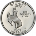 25 Cents 2007, KM# 399a, United States of America (USA), 50 State Quarters Program, Wyoming