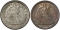 5 Cents 1838-1853, KM# 62, United States of America (USA), 1838: Large Stars (left), Small Stars (right)