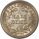 5 Cents 1856-1859, KM# A62.2, United States of America (USA)