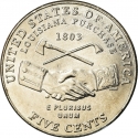 5 Cents 2004, KM# 360, United States of America (USA), Westward Journey, Louisiana Purchase, Peace Medal