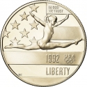 1/2 Dollar 1992, KM# 233, United States of America (USA), Barcelona 1992 Summer Olympics, Gymnastics