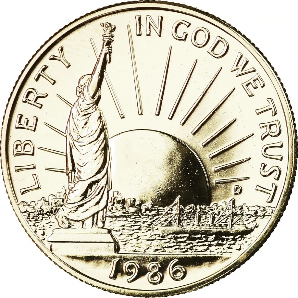 1/2 Dollar 1986, KM# 212, United States of America (USA), 100th Anniversary of the Statue of Liberty