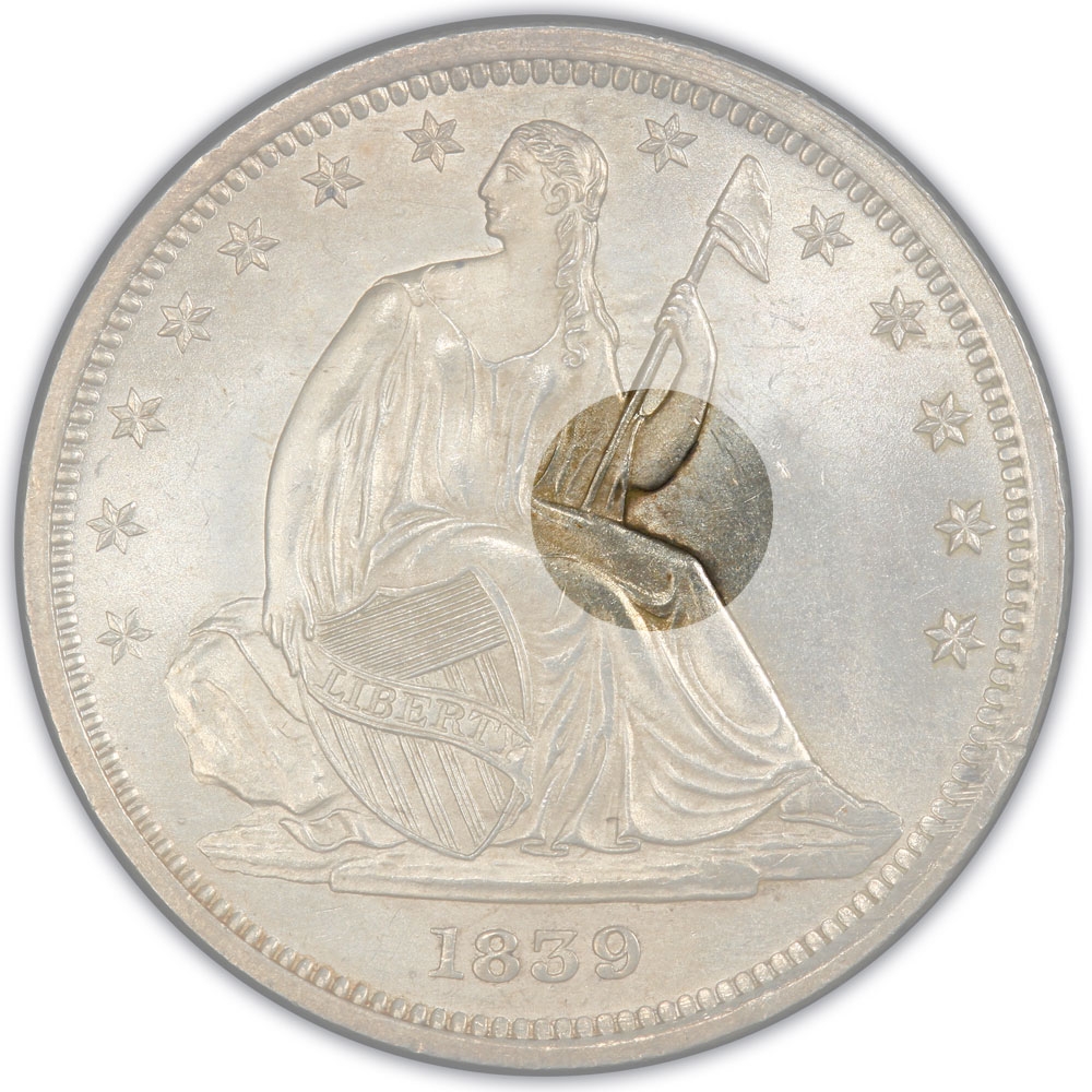 1/2 Dollar 1839-1853, KM# 68, United States of America (USA), Without drapery