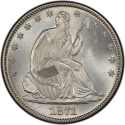1/2 Dollar 1866-1873, KM# 99, United States of America (USA)