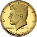 1/2 Dollar 2014, KM# 587, United States of America (USA), 50th Anniversary of Kennedy Half Dollar
