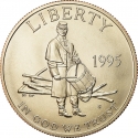 1/2 Dollar 1995, KM# 254, United States of America (USA), 100th Anniversary of the Beginning of the Protection of Civil War Battlefields, Drummer Boys