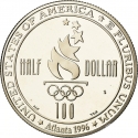1/2 Dollar 1996, KM# 267, United States of America (USA), Atlanta 1996 Summer Olympics, Swimming