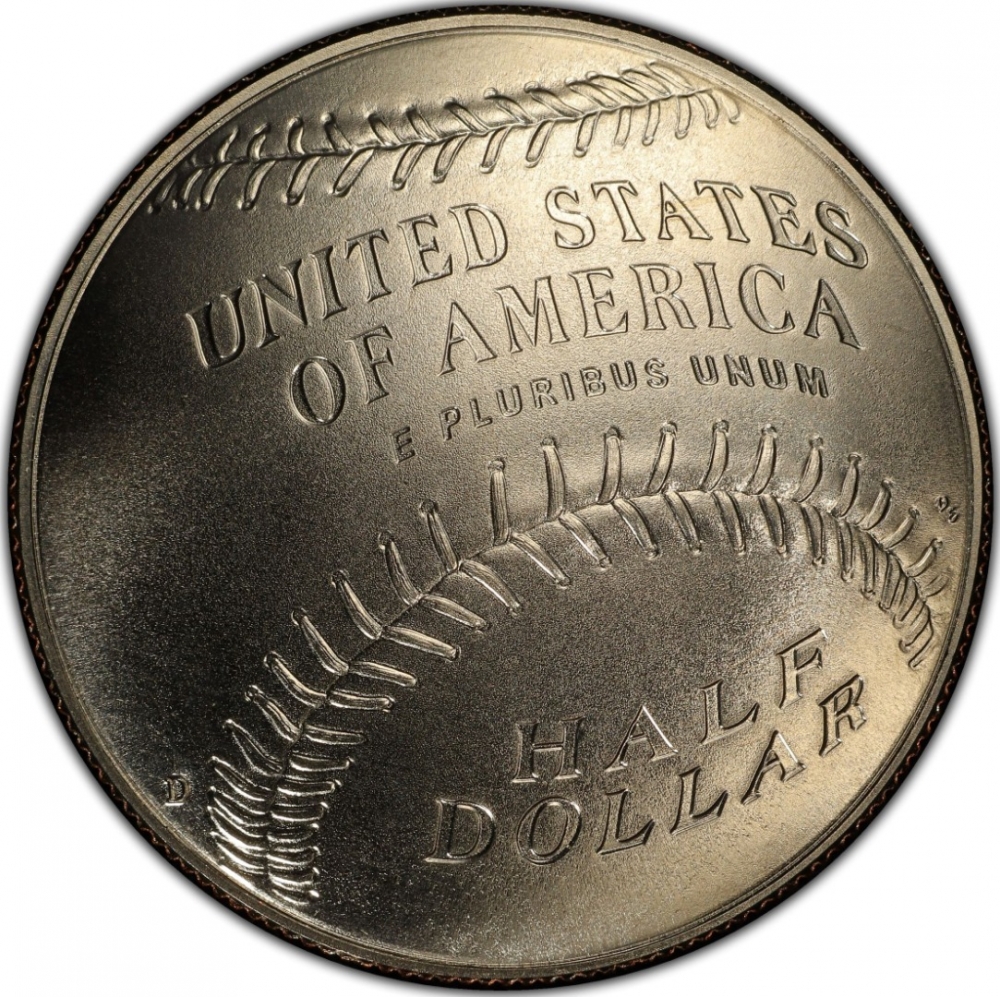 1/2 Dollar 2014, KM# 576, United States of America (USA), 75th Anniversary of the National Baseball Hall of Fame