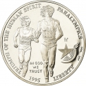 1 Dollar 1995, KM# 259, United States of America (USA), Atlanta 1996 Summer Olympics, Paralympics Blind Runner