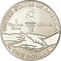 1 Dollar 1995, KM# 260, United States of America (USA), Atlanta 1996 Summer Olympics, Gymnastics