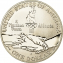 1 Dollar 1995, KM# 264, United States of America (USA), Atlanta 1996 Summer Olympics, Track and Field