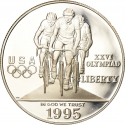 1 Dollar 1995, KM# 263, United States of America (USA), Atlanta 1996 Summer Olympics, Cycling