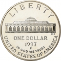 1 Dollar 1997, KM# 278, United States of America (USA), 175th Anniversary of the United States Botanic Garden