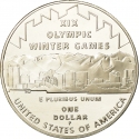 1 Dollar 2002, KM# 336, United States of America (USA), Salt Lake City 2002 Winter Olympics
