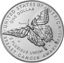 1 Dollar 2018, KM# 681, United States of America (USA), Breast Cancer Awareness
