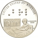 1 Dollar 2009, KM# 455, United States of America (USA), 200th Anniversary of Birth of Louis Braille