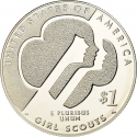 1 Dollar 2013, KM# 552, United States of America (USA), 100th Anniversary of the Founding of the Scouting in United States, Girl Scouts of America