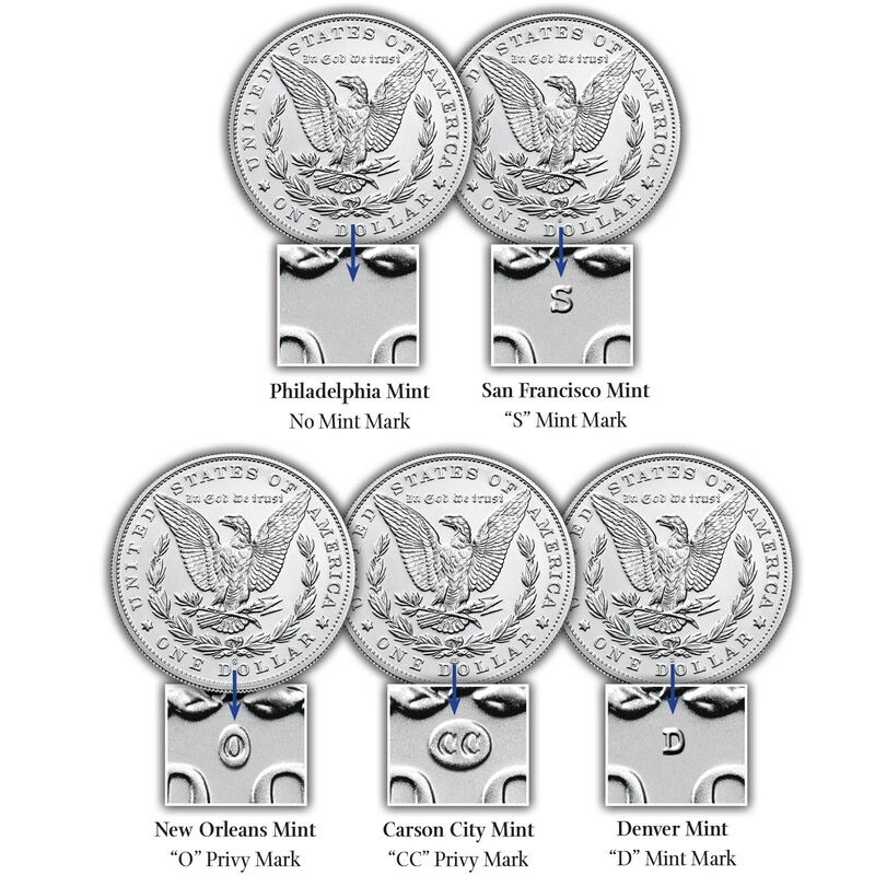 1 Dollar 2021, KM# 110a, United States of America (USA), 100th Anniversary of the Last Morgan and the First Peace Dollars, Morgan Dollar, Mint and privy marks