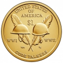 1 Dollar 2016, KM# 618, United States of America (USA), Native American $1 Coin Program, Code Talkers