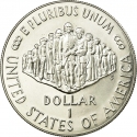1 Dollar 1987, KM# 220, United States of America (USA), 200th Anniversary of the Constitution of the United States
